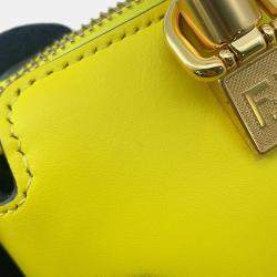Pre Owned Fendi By The Way Yellow/Brown Leather Size Mini