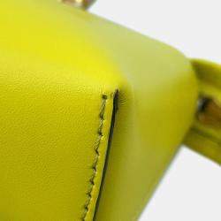 Pre Owned Fendi By The Way Yellow/Brown Leather Size Mini