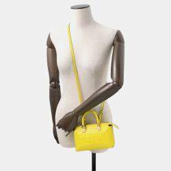 Pre Owned Fendi By The Way Yellow/Brown Leather Size Mini