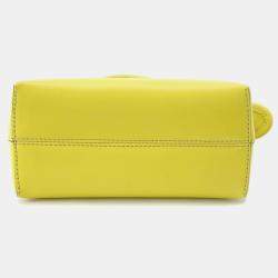 Pre Owned Fendi By The Way Yellow/Brown Leather Size Mini