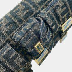 Pre Owned Fendi Zucca Multi-Pocket Baguette Brown/Black Jacquard