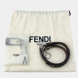 Pre Owned Fendi Peekaboo Selleria I See You Brown Leather Size Petit