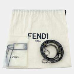 Pre Owned Fendi Peekaboo Selleria I See You Khaki Leather Size Petit