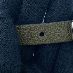 Pre Owned Fendi Peekaboo Selleria I See You Khaki Leather Size Petit