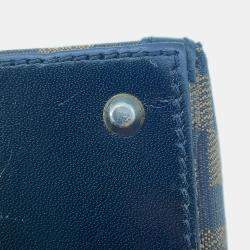 Pre Owned Fendi Zucca 2-Way Bag Khaki Canvas Leather