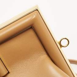 Pre Owned Fendi Brown Leather Small First Shoulder Bag