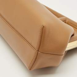 Pre Owned Fendi Brown Leather Small First Shoulder Bag