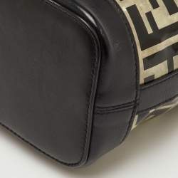 مملوكة مسبقًا Fendi Black Zucca Print PVC and Leather Mini Mon Tresor Bucket Bag