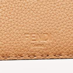 مملوكة مسبقًا Fendi Peekaboo Brown Selleria Leather Wallet