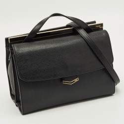 مملوكة مسبقًا حقيبة فندي ديمي جور جلد أسود صغيرة بحزام علوي