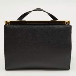 مملوكة مسبقًا حقيبة فندي ديمي جور جلد أسود صغيرة بحزام علوي