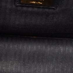 مملوكة مسبقًا حقيبة فندي ديمي جور جلد أسود صغيرة بحزام علوي