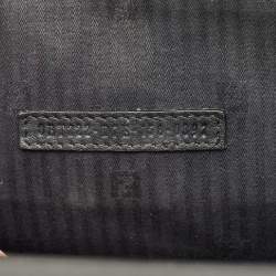 مملوكة مسبقًا حقيبة فندي ديمي جور جلد أسود صغيرة بحزام علوي