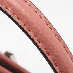 مملوكة مسبقًا Fendi Whipstitch Peekaboo Regular Old Rose Leather Top Handle Bag
