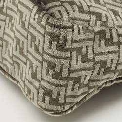 Pre Owned Fendi O'Lock Grey FF Fabric Top Handle Bag