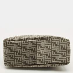 Pre Owned Fendi O'Lock Grey FF Fabric Top Handle Bag