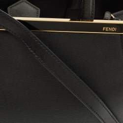 مملوكة مسبقًا Fendi 2Jours Petite Black Leather Tote