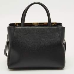 مملوكة مسبقًا Fendi 2Jours Petite Black Leather Tote