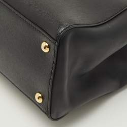 مملوكة مسبقًا Fendi 2Jours Petite Black Leather Tote