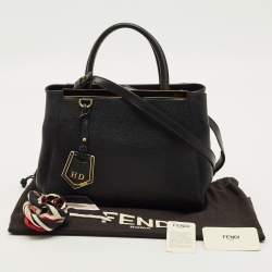 مملوكة مسبقًا Fendi 2Jours Petite Black Leather Tote