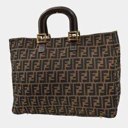 مملوكة مسبقًا حقيبة يد فندي توت زوكا بني