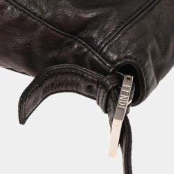 Pre Owned حقيبة فاندي باغيت ماما جلد حمل أسود