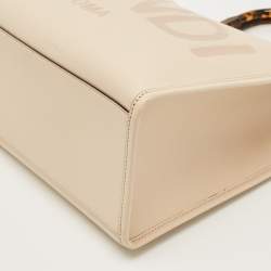 مملوكة مسبقًا حقيبة تسوق فندي صن شاين جلد وردي فاتح متوسط