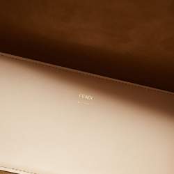 مملوكة مسبقًا حقيبة تسوق فندي صن شاين جلد وردي فاتح متوسط