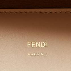 مملوكة مسبقًا حقيبة تسوق فندي صن شا�ين جلد وردي فاتح متوسط