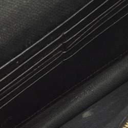 مملوكة مسبقًا محفظة بسلسلة فندي F هو فندي جلد بني/أسود وسط