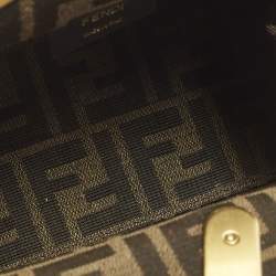 Pre Owned حقيبة كلتش فندي جلد بني صغيرة فندي فيرست