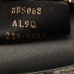 Pre Owned Fendi Swing O'Lock Grey/Black Zucca Velvet and Leather Hobo