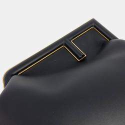 مملوكة مسبقًا Fendi Black Leather First Bag Medium