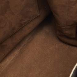 مملوكة مسبقًا حقيبة فندي 3جور جلد بني/زهري فاتح كبير