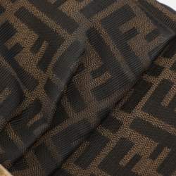 مملوكة مسبقًا حقيبة كتف فنـدي مـيا قـماش توبـاكـو زوكـا وجلد لامع