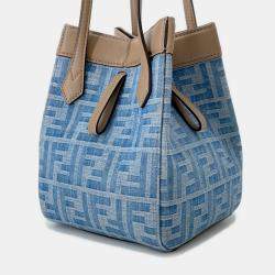 مملوكة مسبقًا حقيبة فندي أوريغامي كتف جينز أزرق