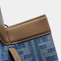 مملوكة مسبقًا حقيبة فندي أوريغامي كتف جينز أزرق