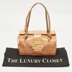 مملوكة مسبقًا حقيبة فندي مامّا باكيت قماش زوكينو معالج برتقالي