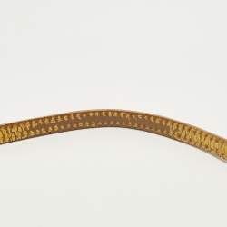 Pre Owned Fendi Pink/Gold Zucchino Lurex Fabric Accessory Pochette