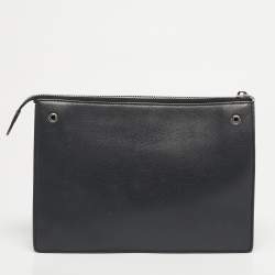 Pre Owned Fendi Rainbow Studded Black Leather Crossbody Bag