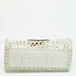 مملوكة مسبقًا Fendi FF Logo Stamp Off White/Brown PVC Basket Bag