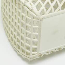مملوكة مسبقًا Fendi FF Logo Stamp Off White/Brown PVC Basket Bag