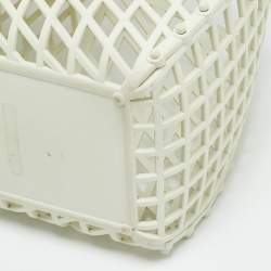 مملوكة مسبقًا Fendi FF Logo Stamp Off White/Brown PVC Basket Bag