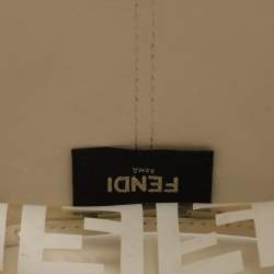 Pre Owned Fendi Runaway Small Transparent/Off White Zucca PVC and Leather Tote 