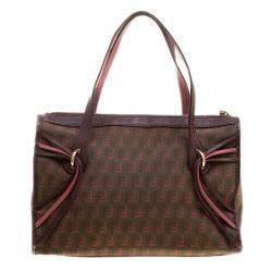 Fendi Multicolor Zucca Canvas Boston Bag