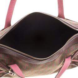 Fendi Multicolor Zucca Canvas Boston Bag