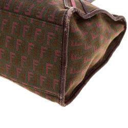 Fendi Multicolor Zucca Canvas Boston Bag