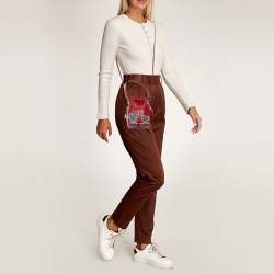 Pre Owned حقيبة دلو فندي ميني مون تسور جلد زوكا أحمر