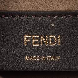 Pre Owned حقيبة دلو فندي ميني مون تسور جلد زوكا أحمر