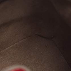 Pre Owned حقيبة دلو فندي ميني مون تسور جلد زوكا أحمر